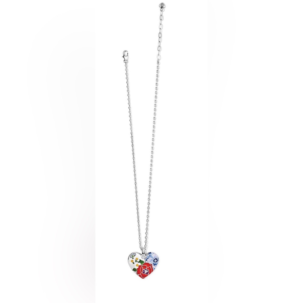 NWT Brighton silver 18-20”heart necklace color-full
